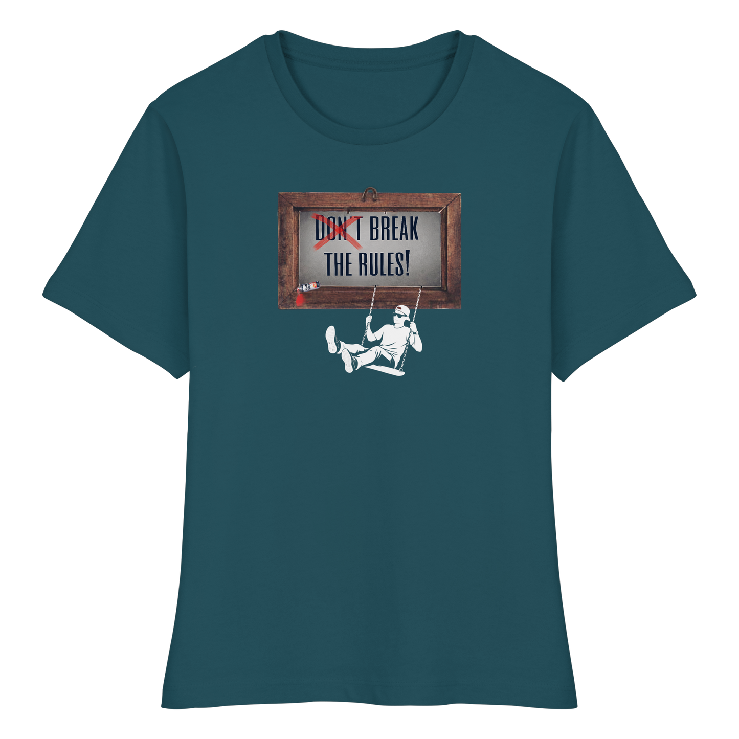 BREAKTHERULES! - Fitted Women's Organic T-Shirt