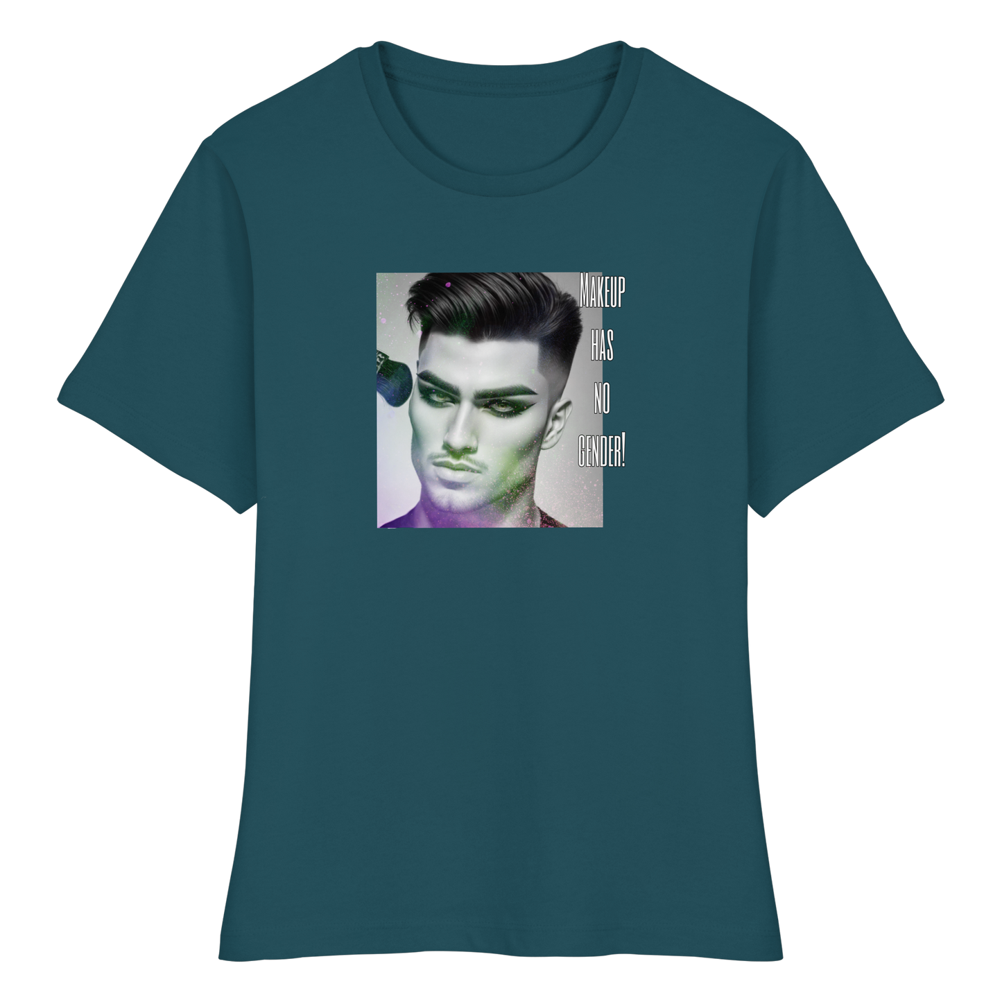 MAKEUPHASNOGENDER! - Fitted Women's Organic Shirt