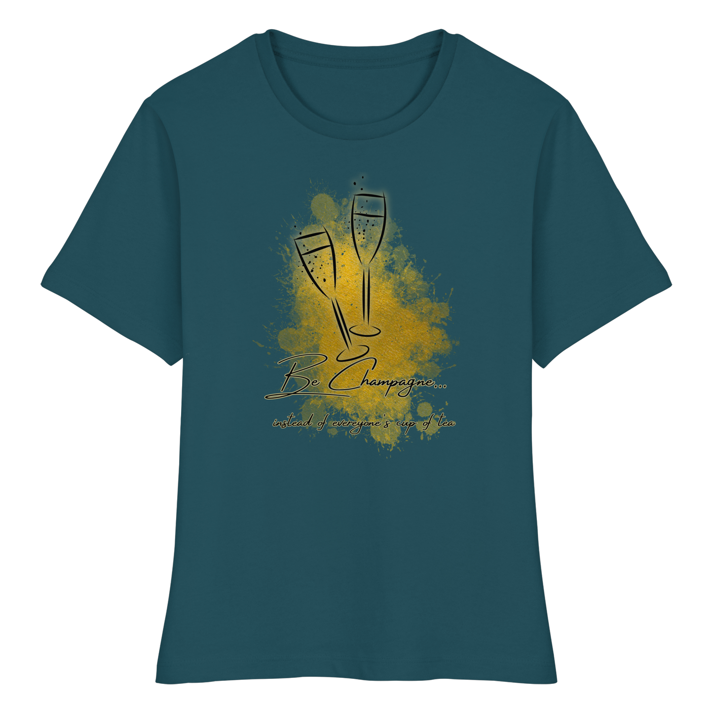CHAMPAGNE! - Fitted Ladies Organic T-Shirt