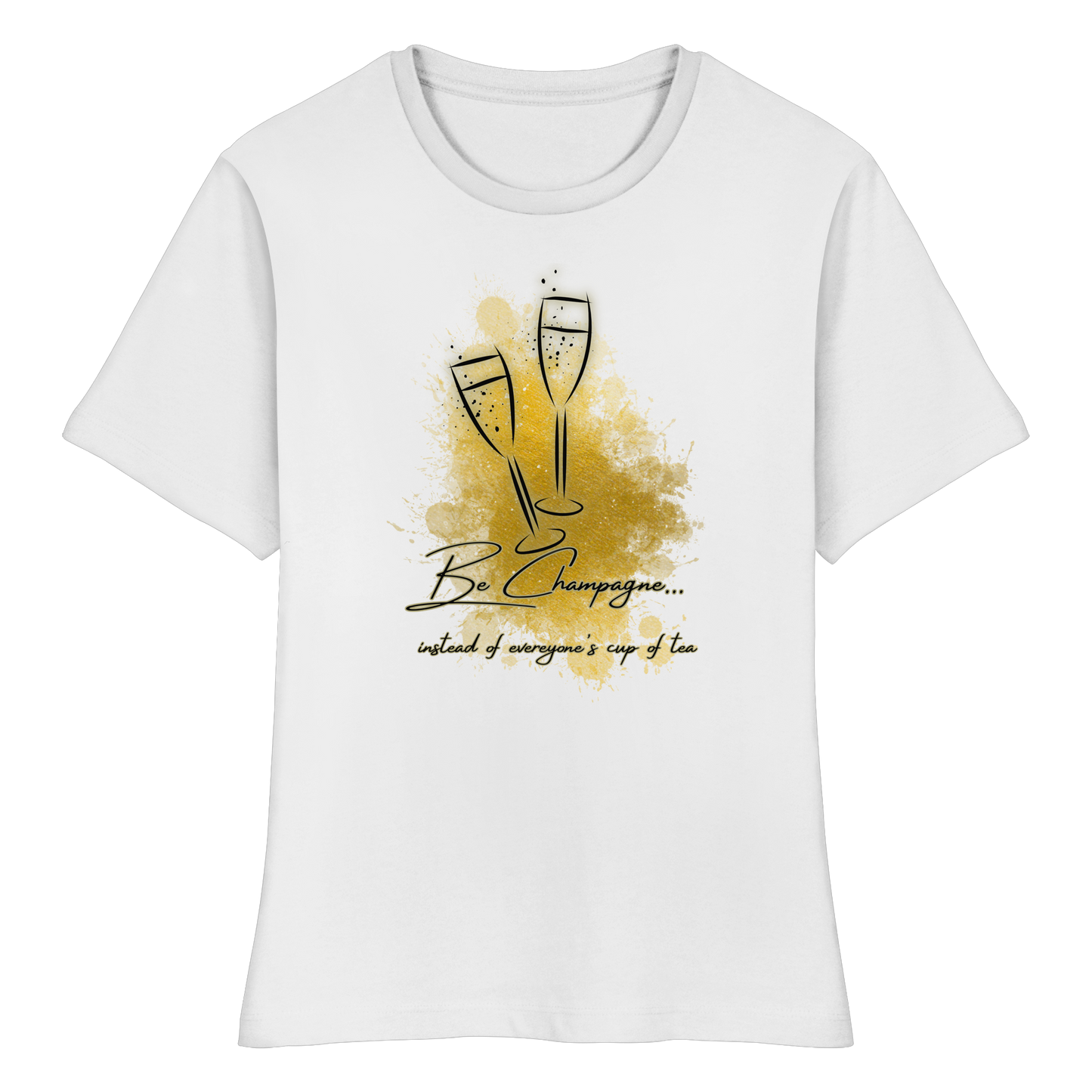 CHAMPAGNE! - Fitted Ladies Organic T-Shirt