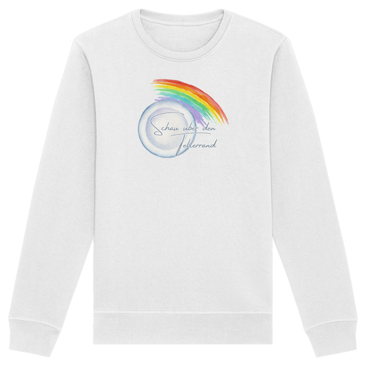 SCHAUÜBERDENTELLERRAND! - Organic Basic Unisex Sweatshirt