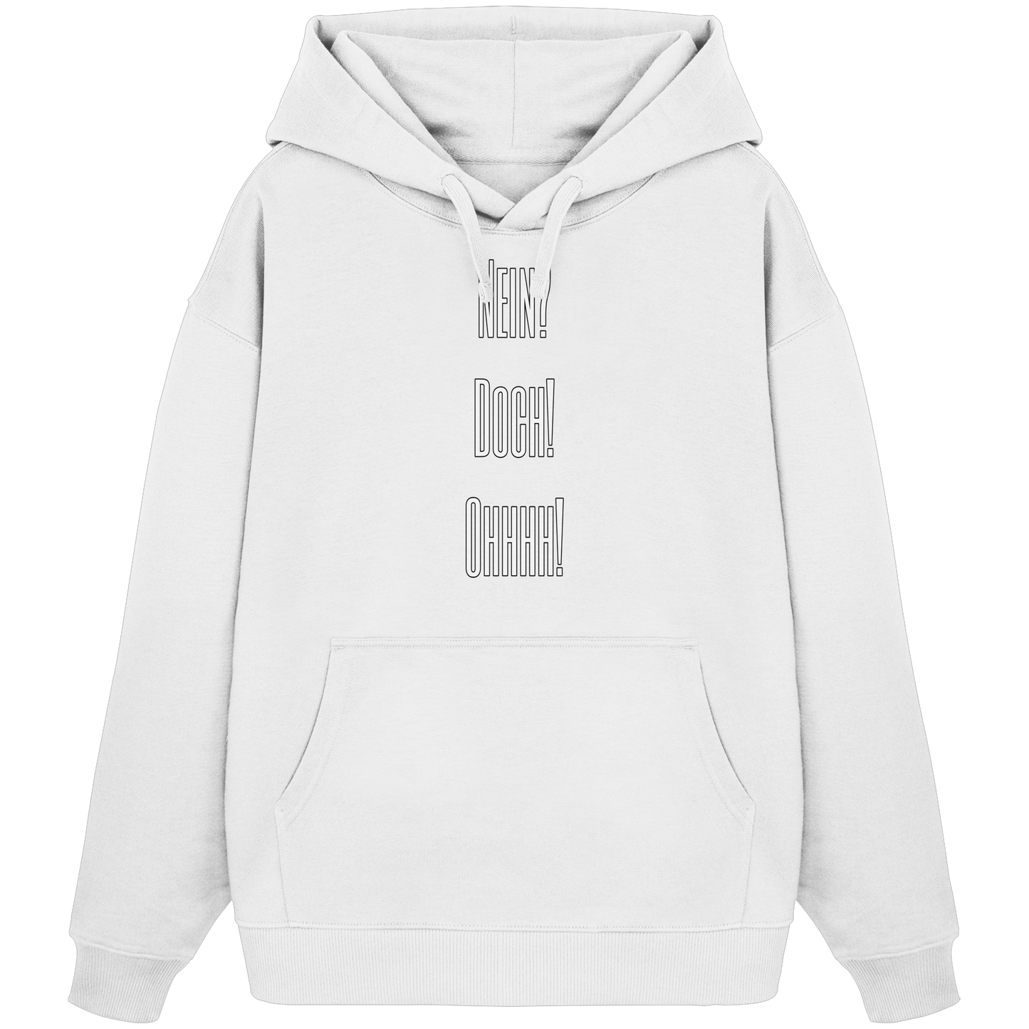 NO?YES!OHHHH! - Organic Oversize Hoodie