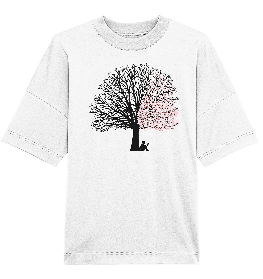 CHERRY BLOSSOM SHADOWS! - Organic Oversize Shirt