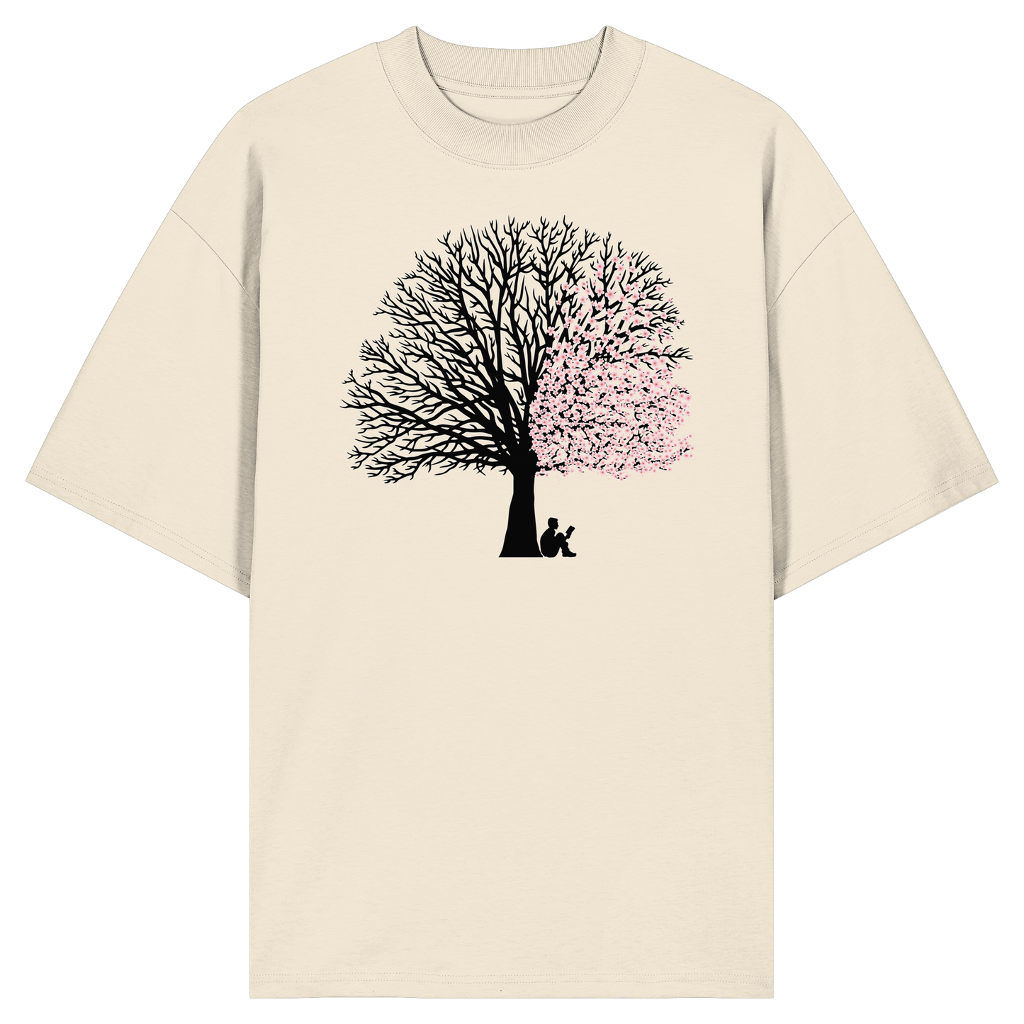 CHERRY BLOSSOM SHADOWS! - Organic Oversize Shirt