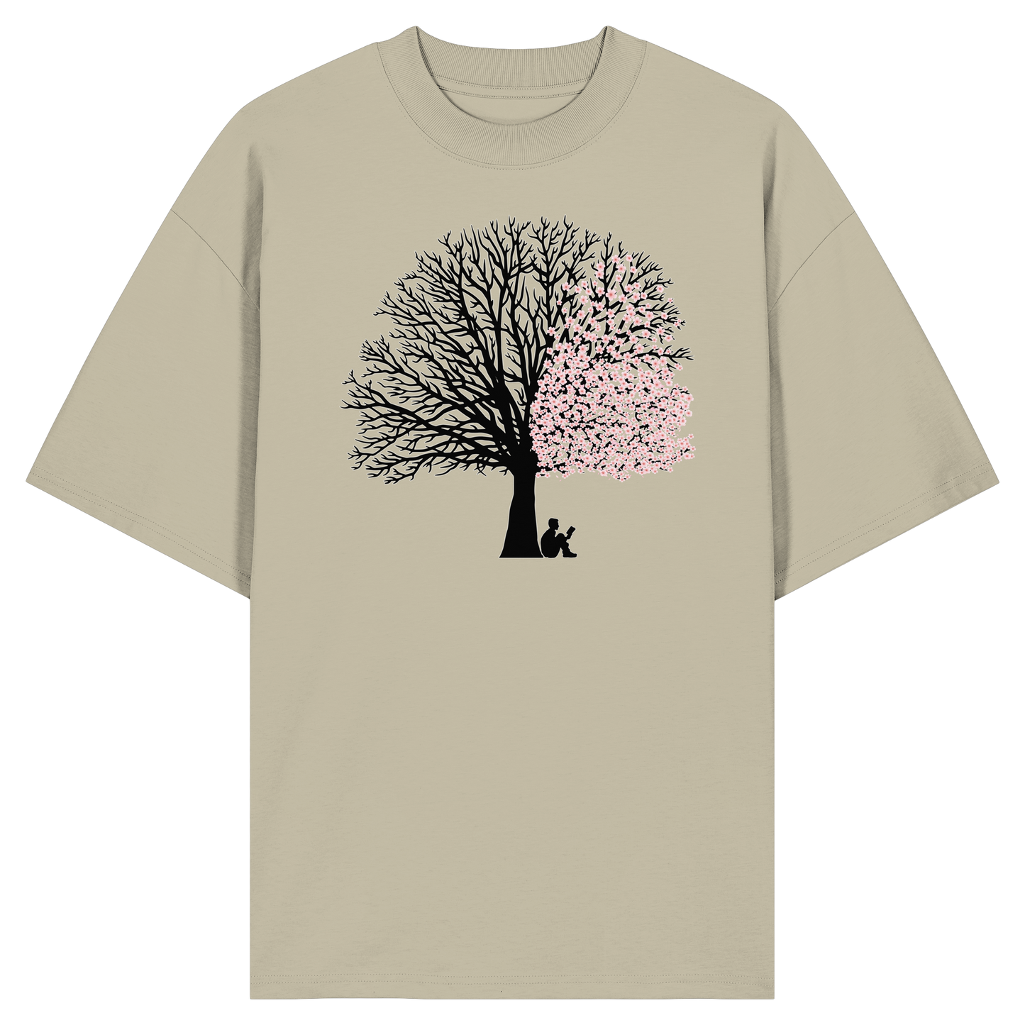 CHERRY BLOSSOM SHADOWS! - Organic Oversize Shirt