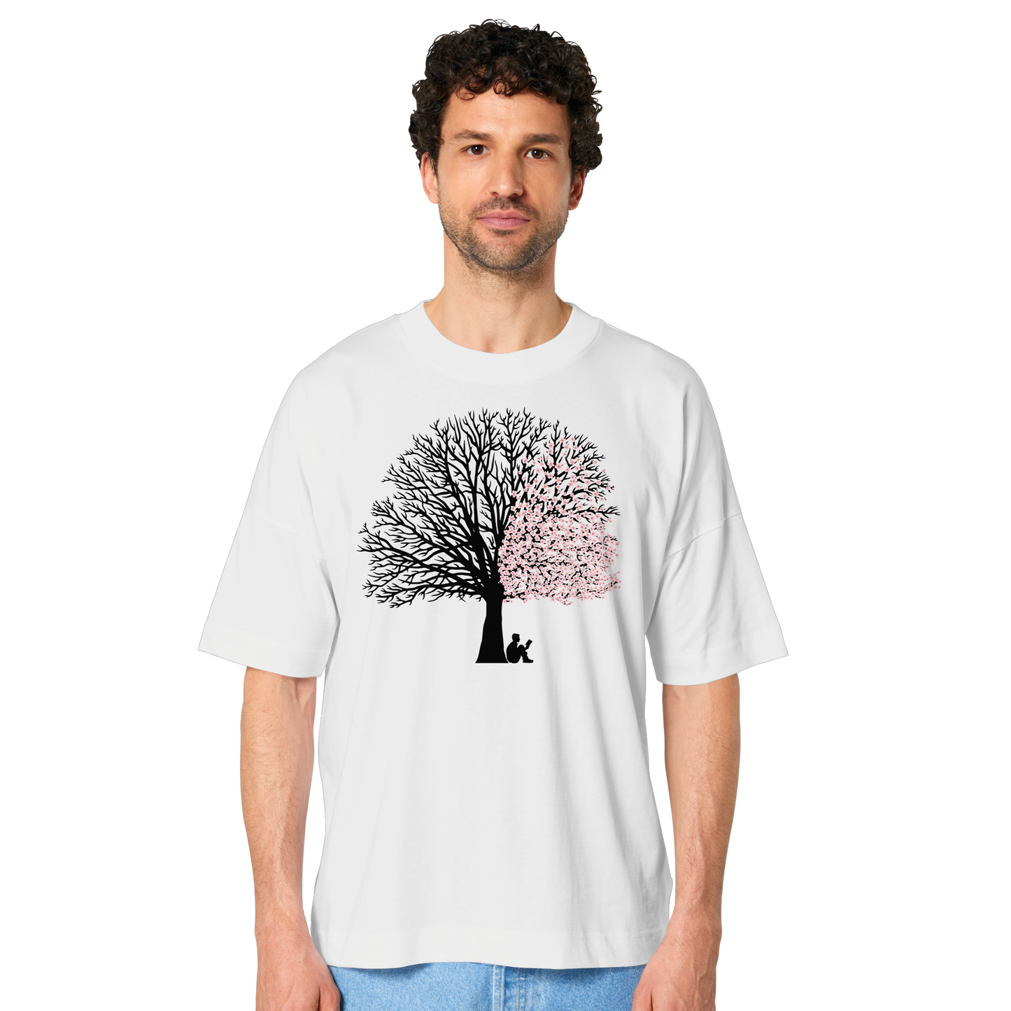 CHERRY BLOSSOM SHADOWS! - Organic Oversize Shirt