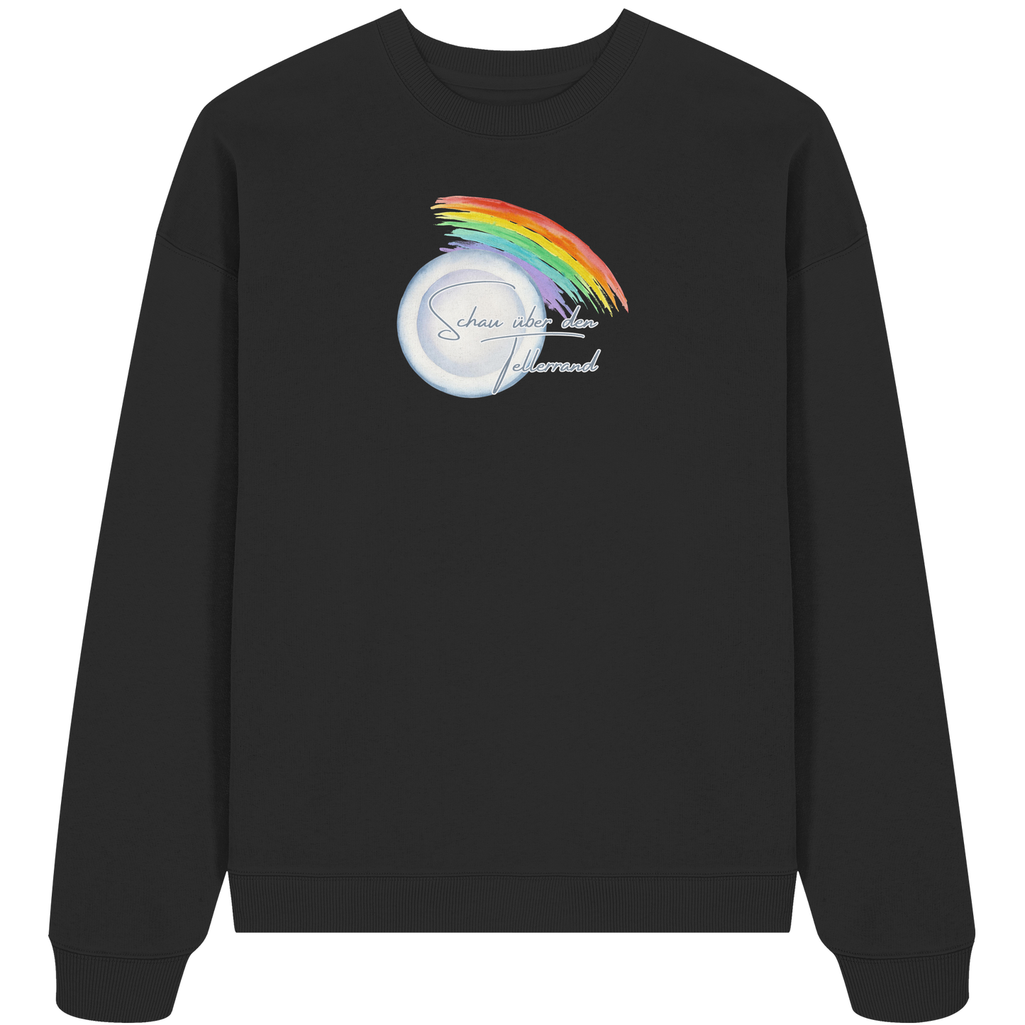 SCHAUÜBERDENTELLERRAND! - Organic Oversize Sweatshirt