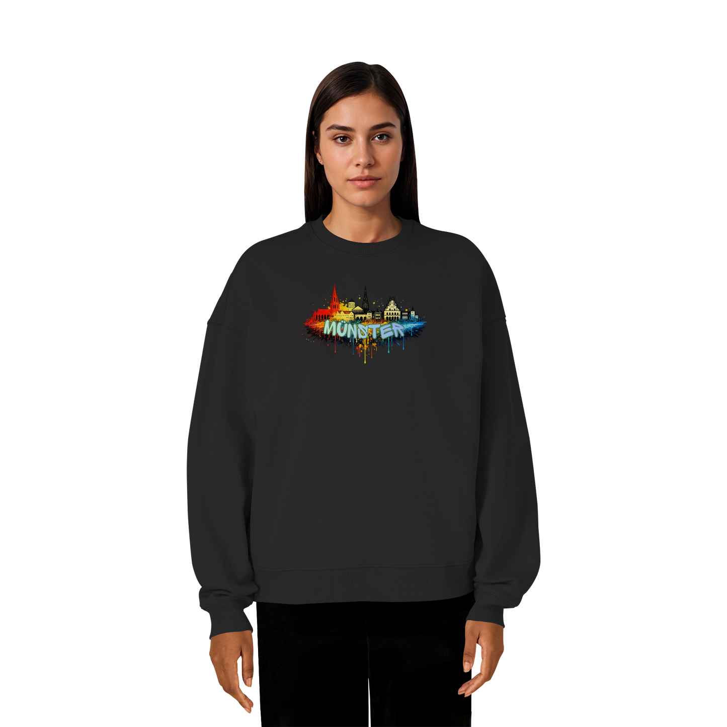 MÜNSTER SPRAY! - Organic Oversize Sweatshirt