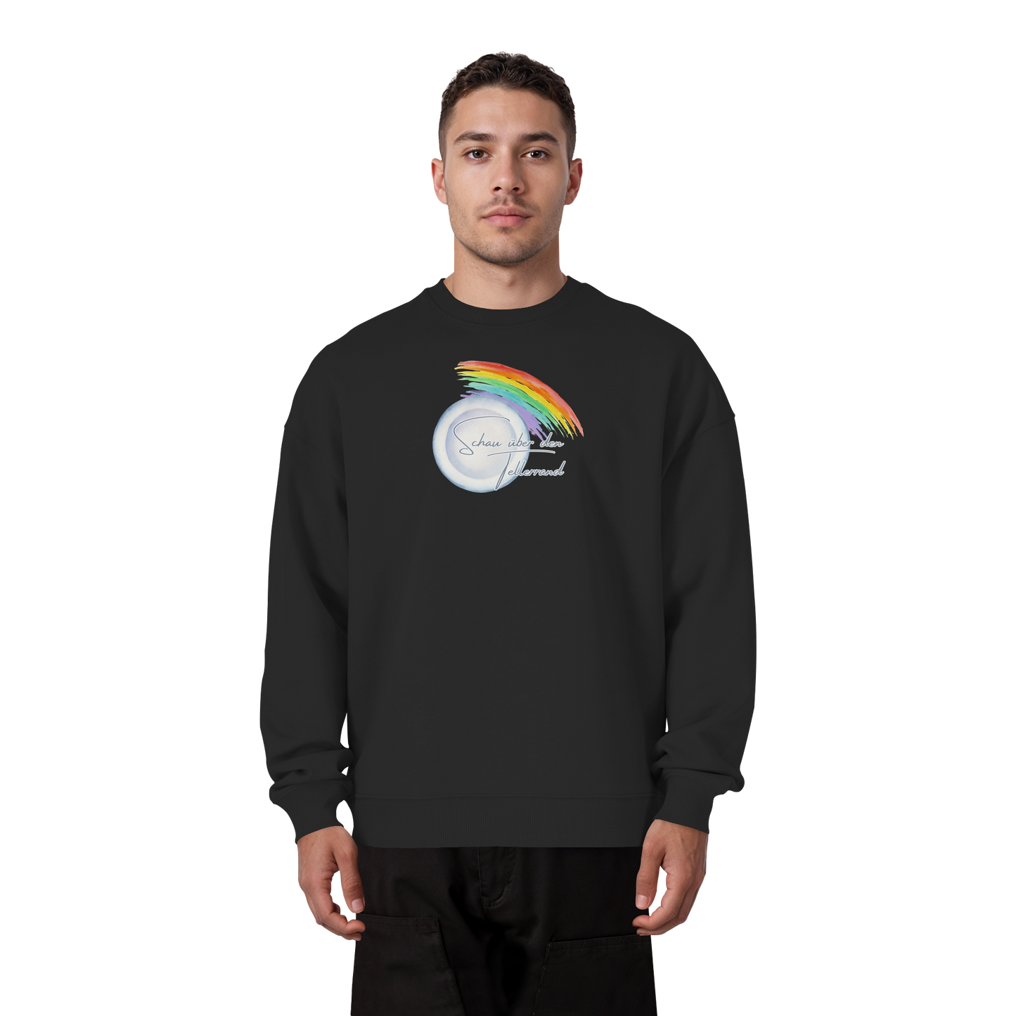 SCHAUÜBERDENTELLERRAND! - Organic Oversize Sweatshirt
