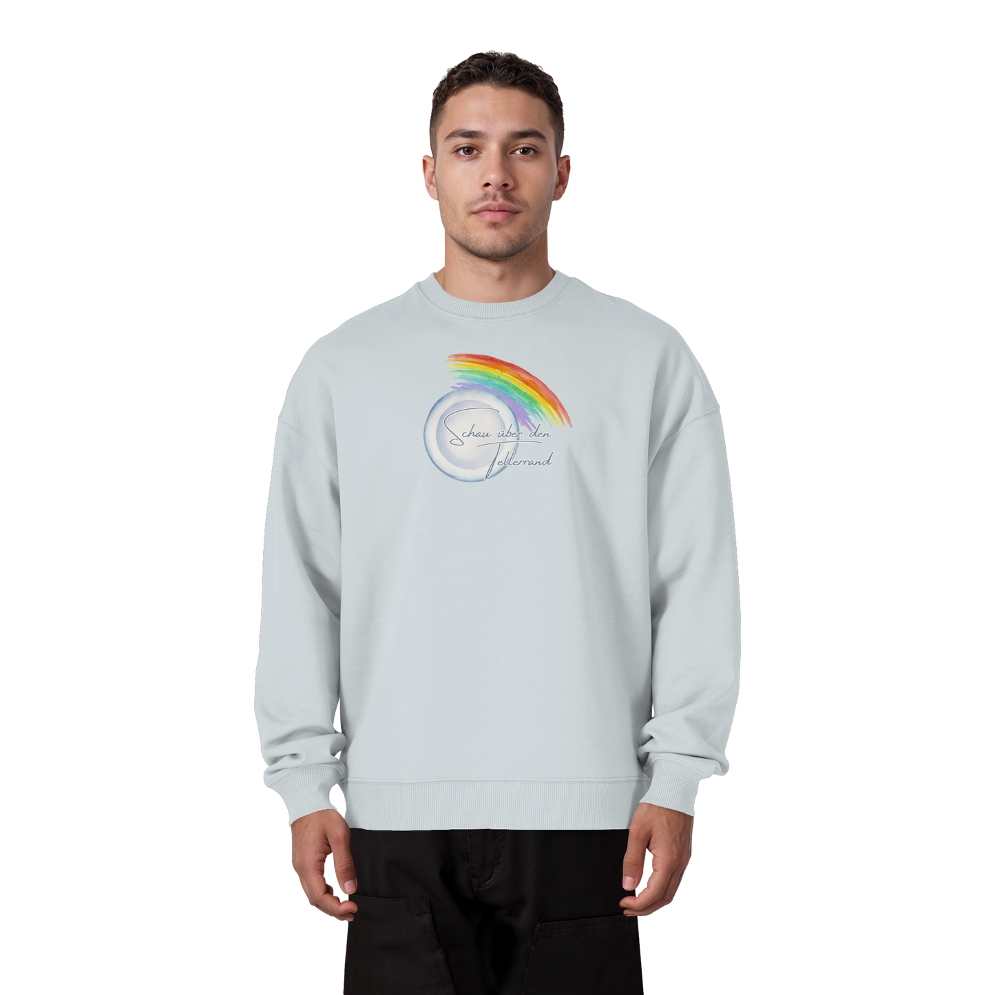 SCHAUÜBERDENTELLERRAND! - Organic Oversize Sweatshirt