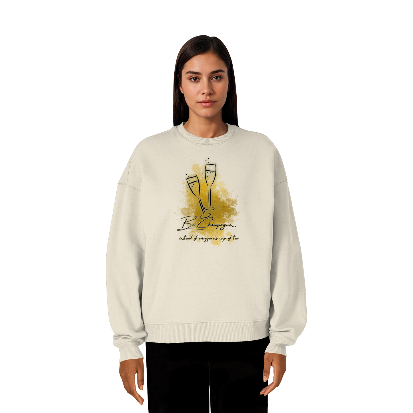 CHAMPAGNE! - Organic Oversize Sweatshirt