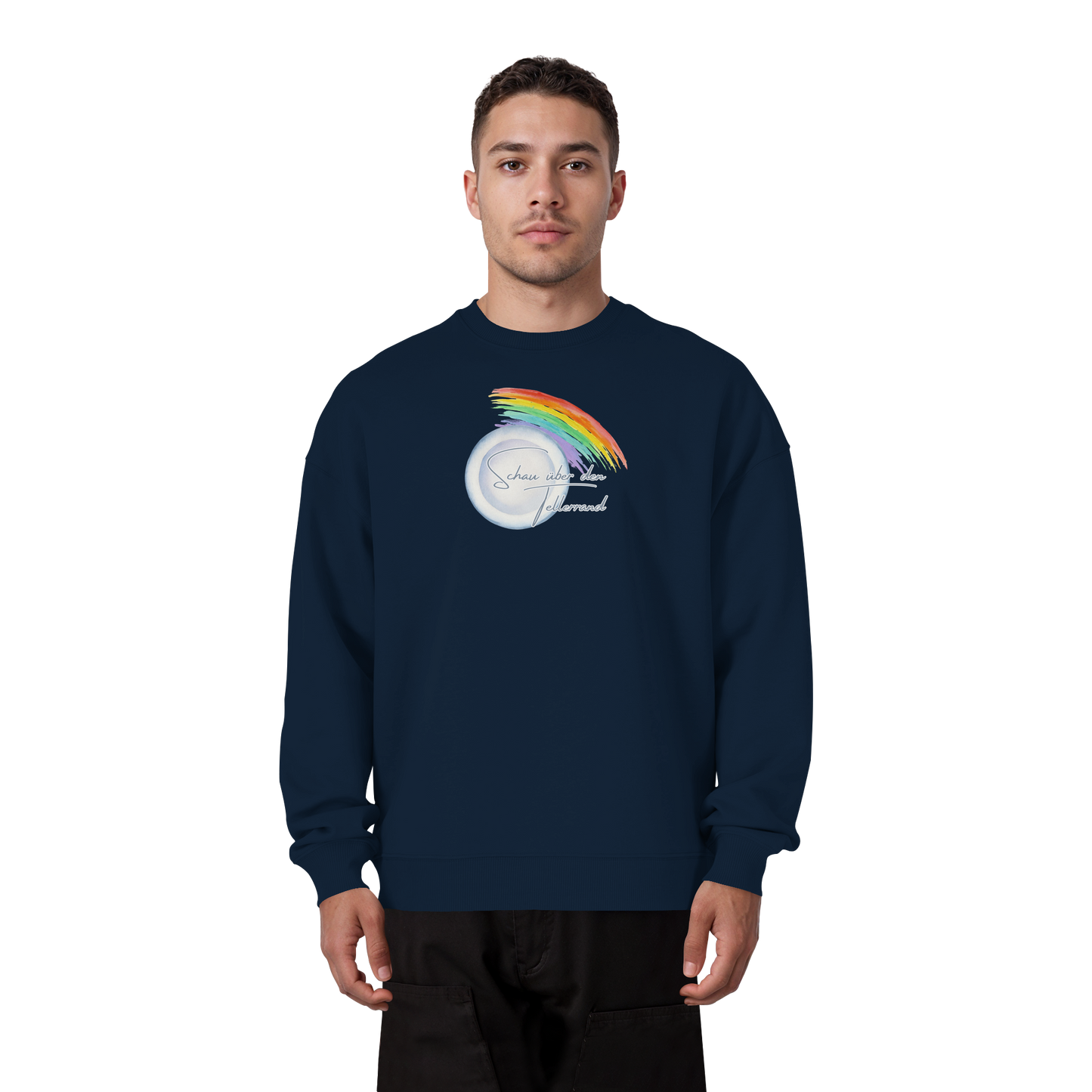 SCHAUÜBERDENTELLERRAND! - Organic Oversize Sweatshirt