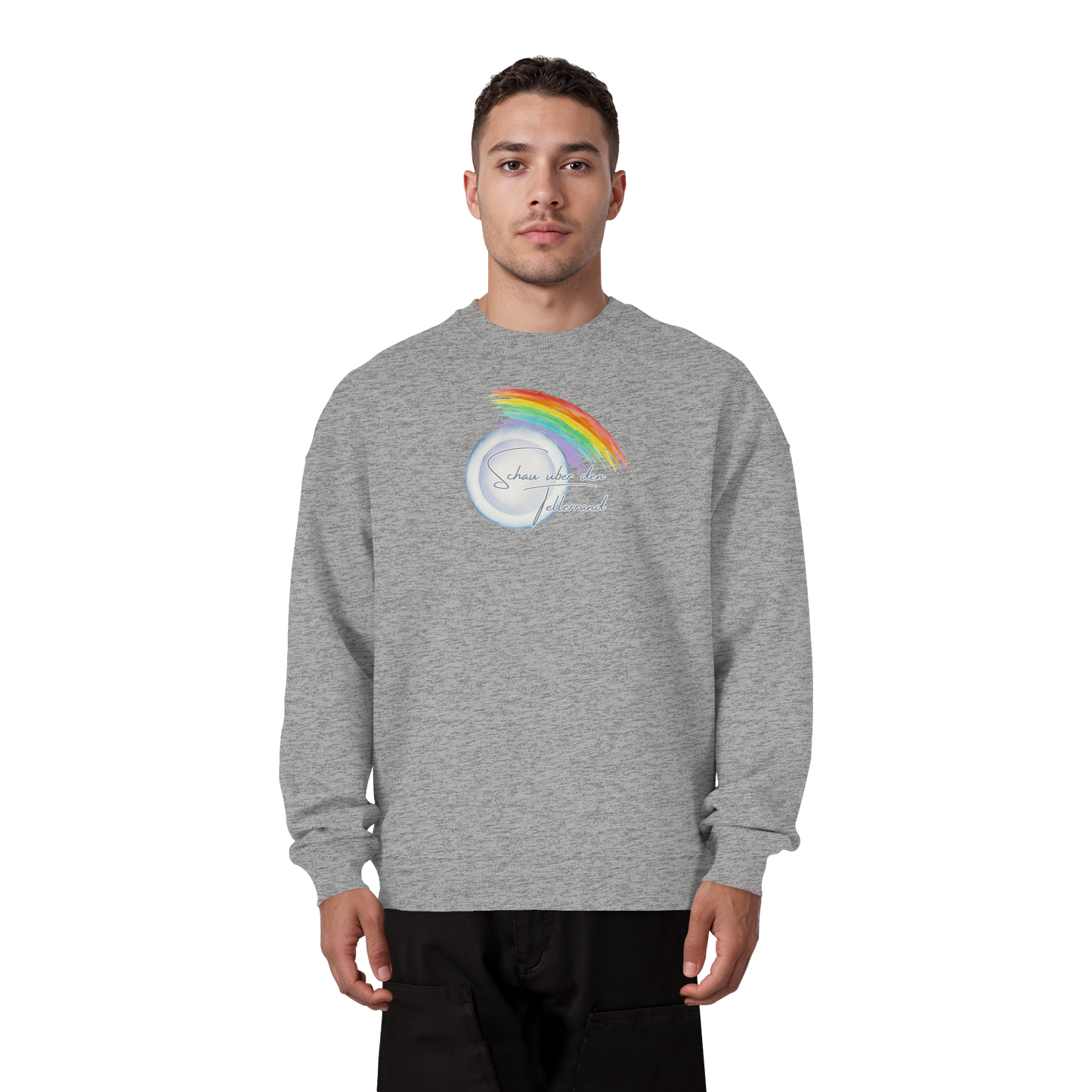 SCHAUÜBERDENTELLERRAND! - Organic Oversize Sweatshirt