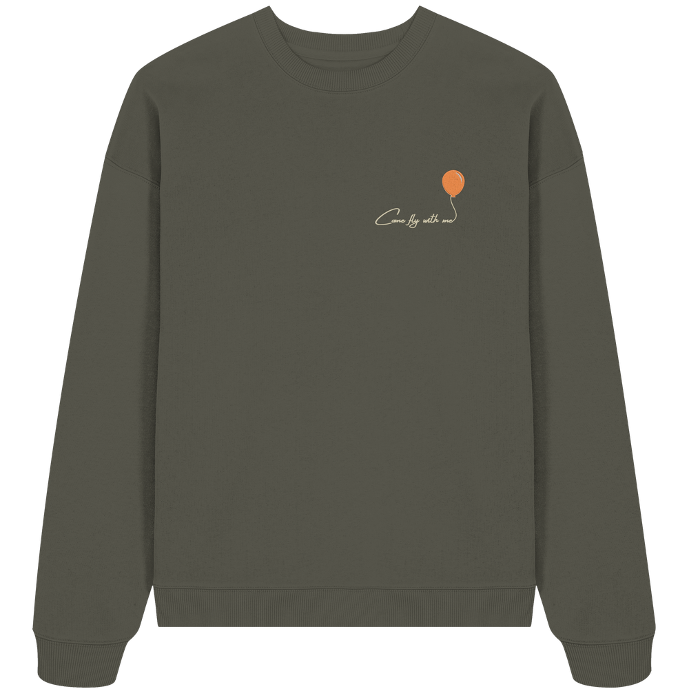 COMEFLYWITHME! (Stick) - Organic Oversize Sweatshirt