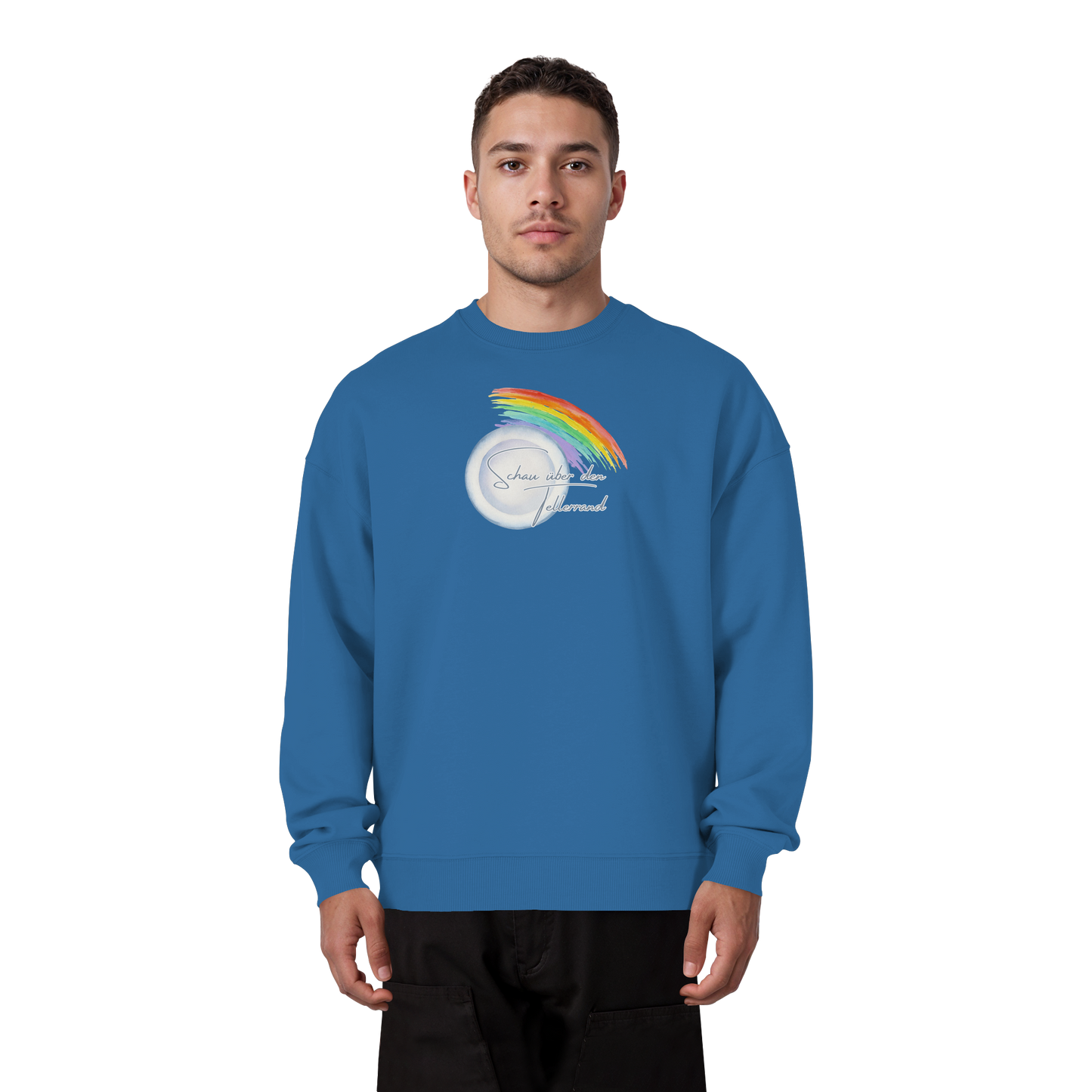 SCHAUÜBERDENTELLERRAND! - Organic Oversize Sweatshirt