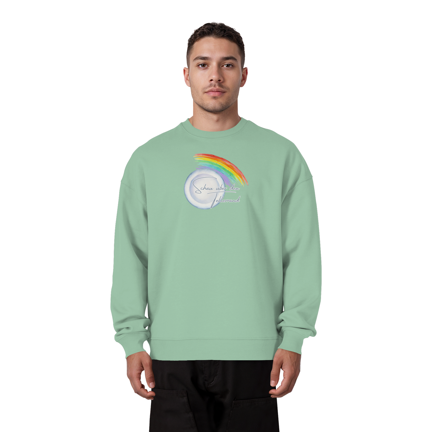 SCHAUÜBERDENTELLERRAND! - Organic Oversize Sweatshirt