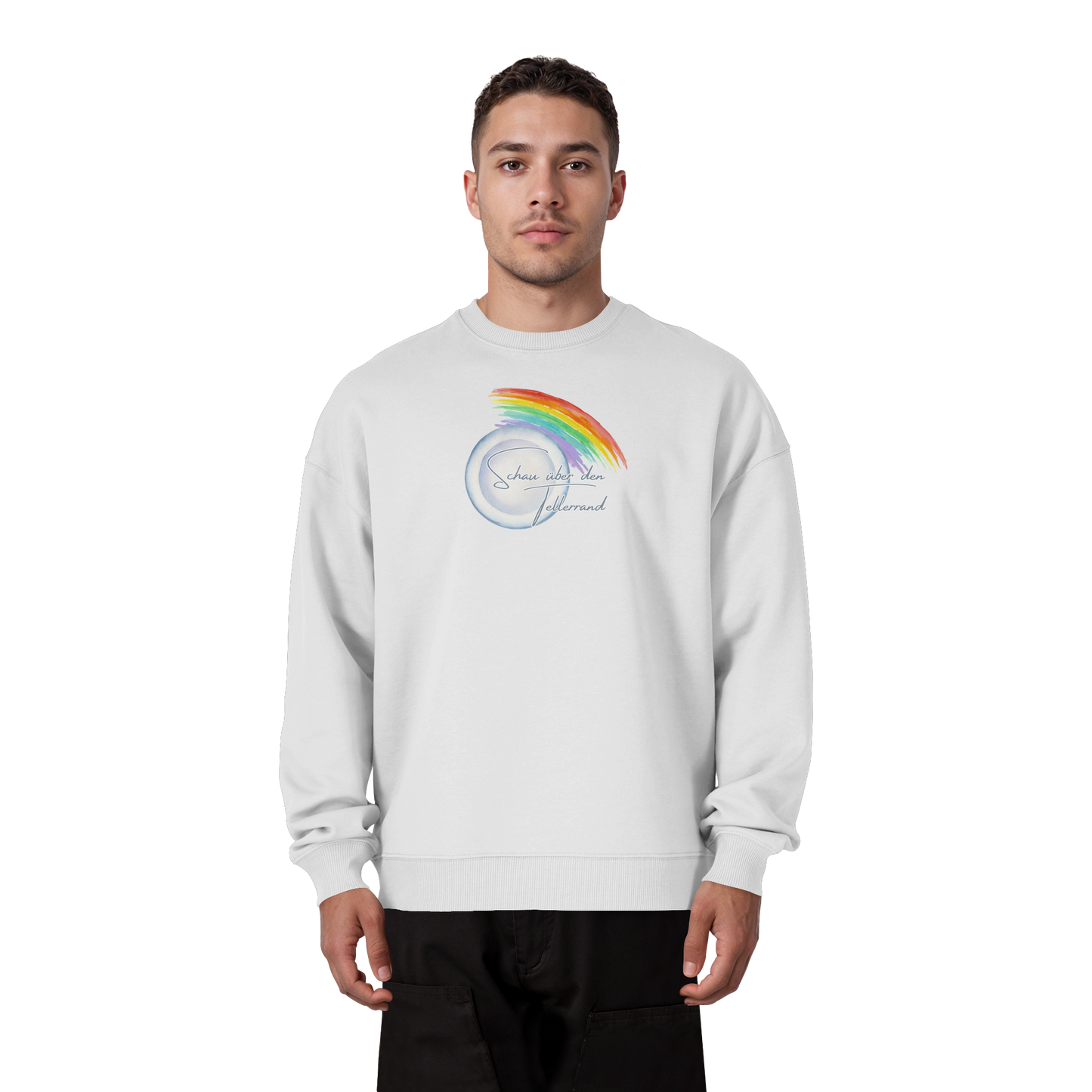 SCHAUÜBERDENTELLERRAND! - Organic Oversize Sweatshirt