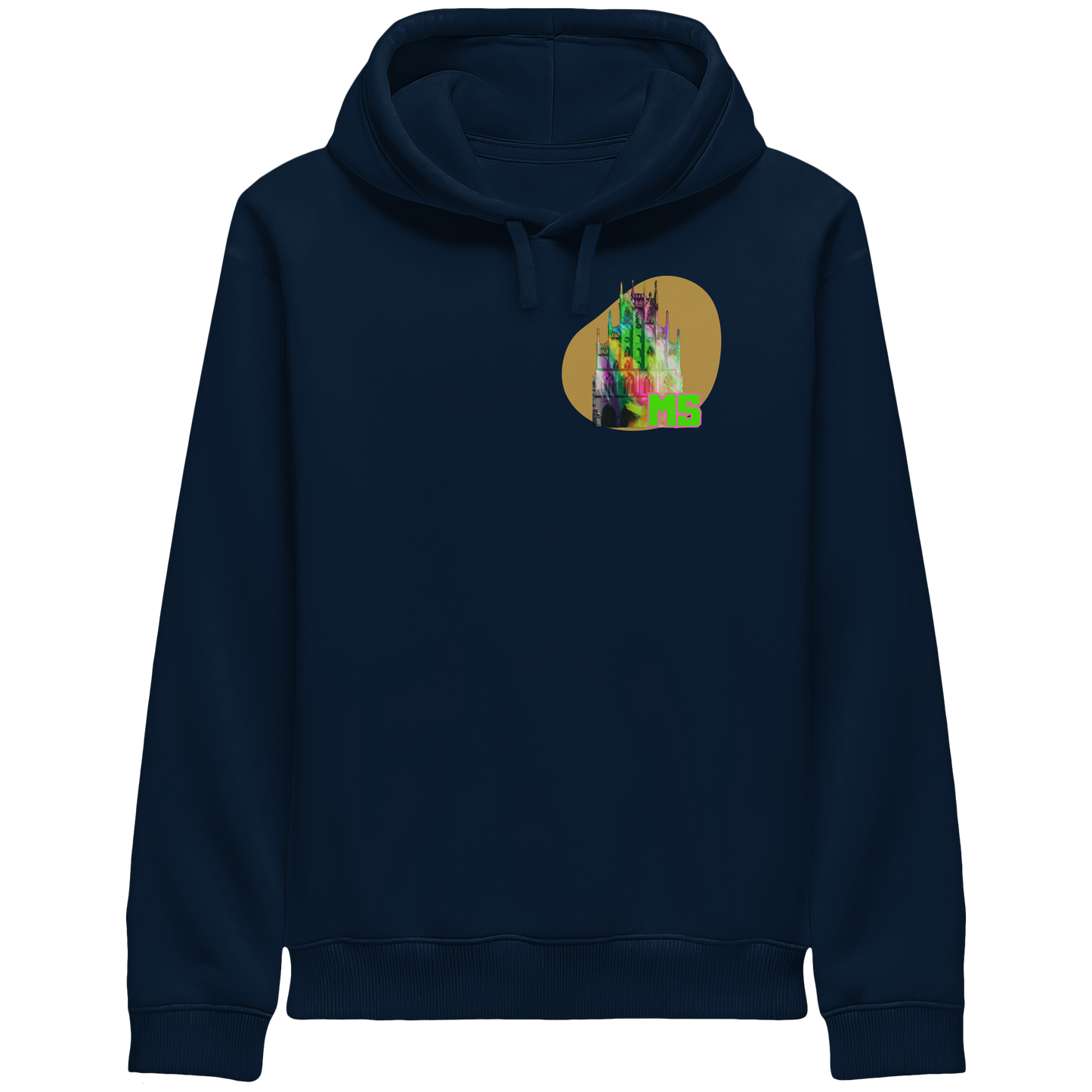 COLORFUL TOWN HALL! - Organic Side Pocket Hoodie
