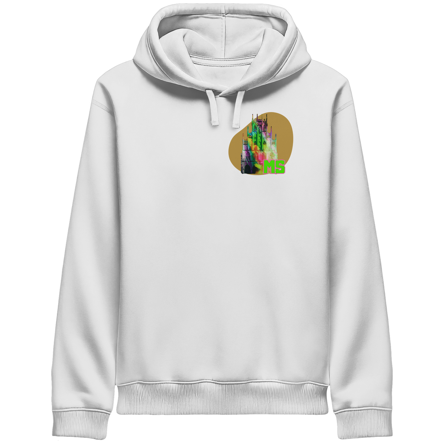 COLORFUL TOWN HALL! - Organic Side Pocket Hoodie