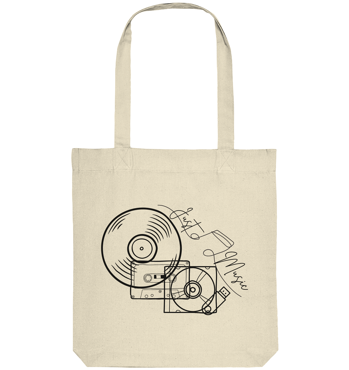 JUSTMUSIC! - Organic Tote Bag
