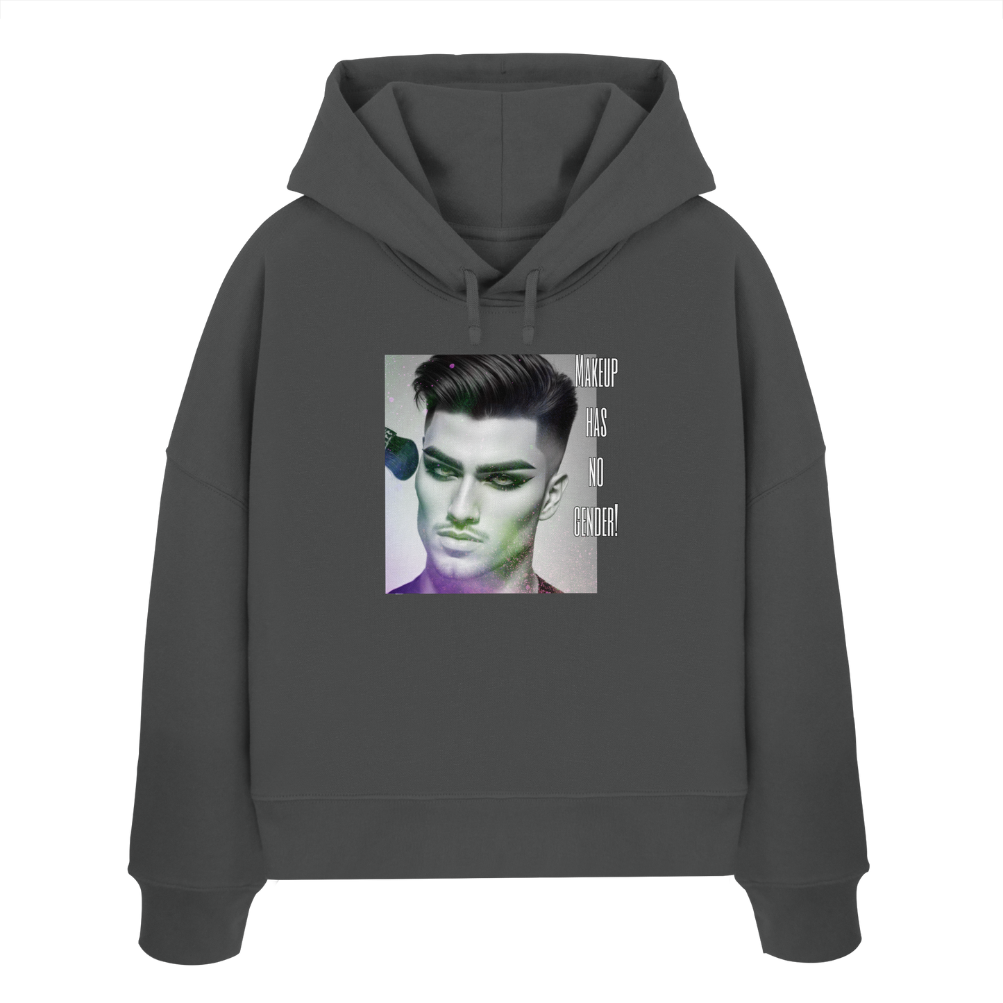 MAKEUPHASNOGENDER! - Womens Organic Boxcut Hoodie