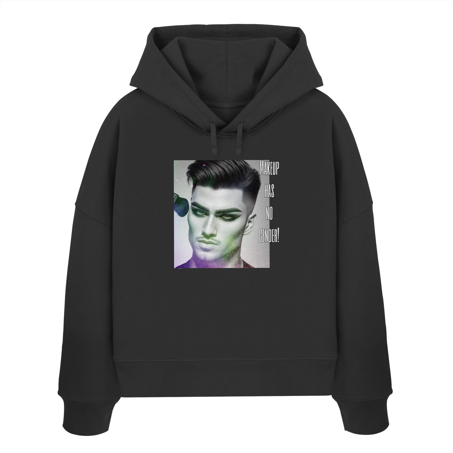 MAKEUPHASNOGENDER! - Womens Organic Boxcut Hoodie