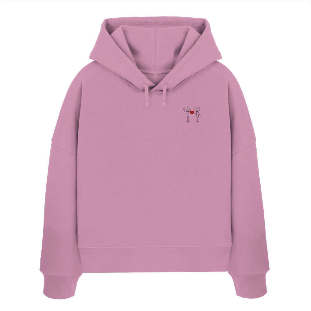 STICKFIGURELOVE!  (Stick) - Womens Organic Boxcut Hoodie