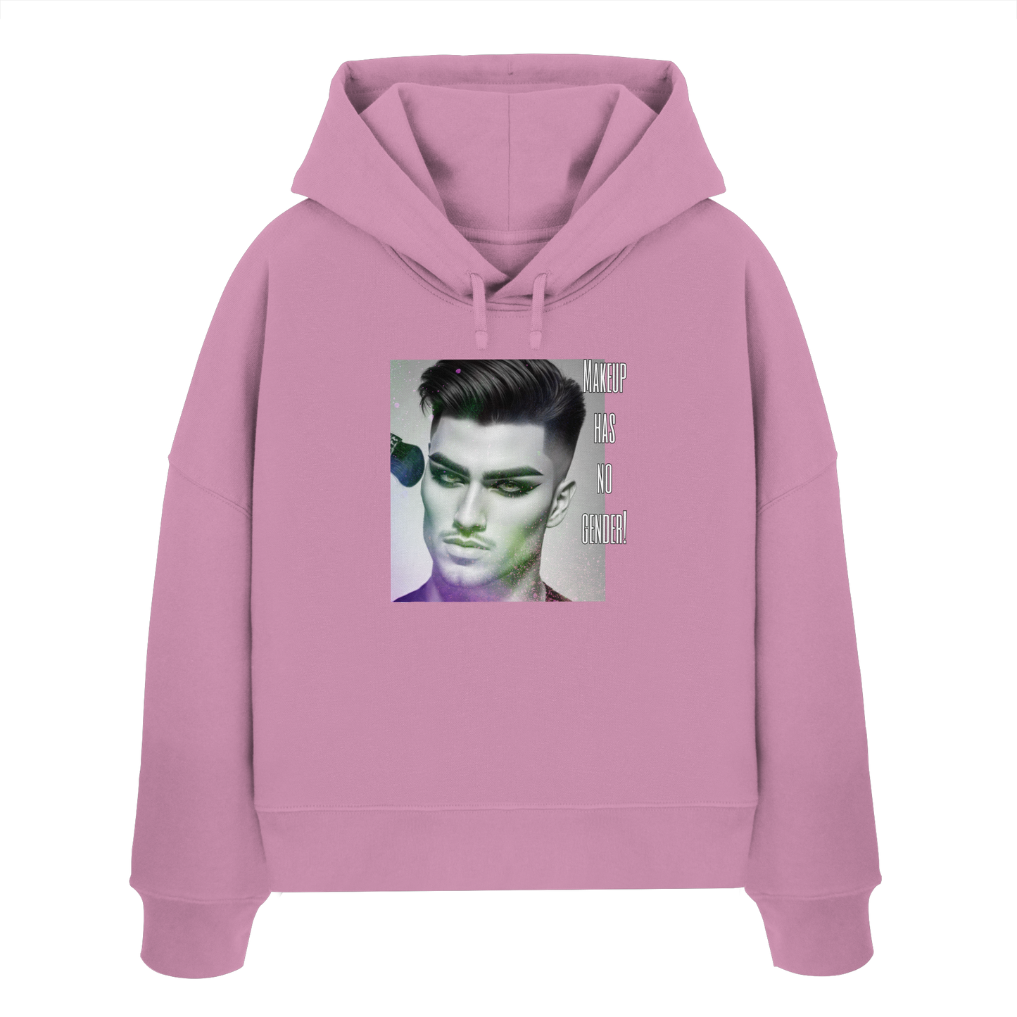 MAKEUPHASNOGENDER! - Womens Organic Boxcut Hoodie