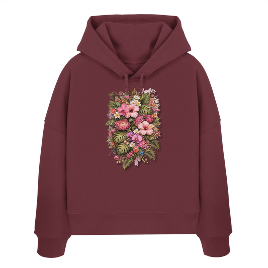 FLOWERPOWER! - Womens Organic Boxcut Hoodie
