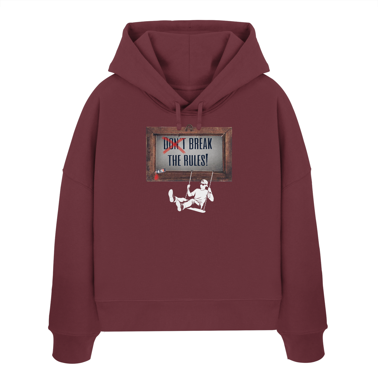 BREAKTHERULES! - Women's Organic Boxcut Hoodie