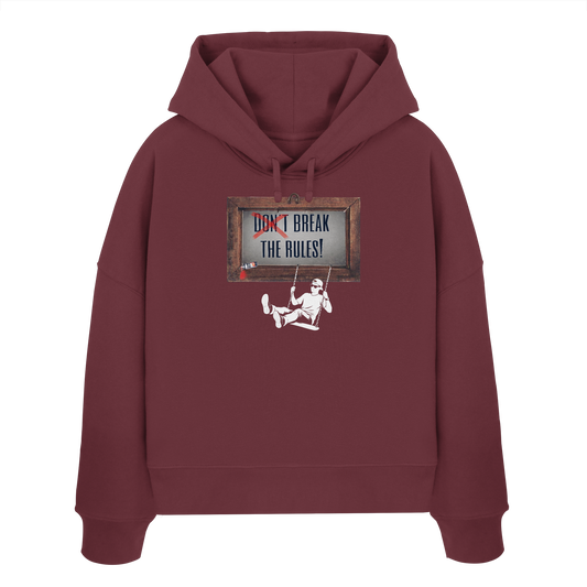BREAKTHERULES! - Womens Organic Boxcut Hoodie