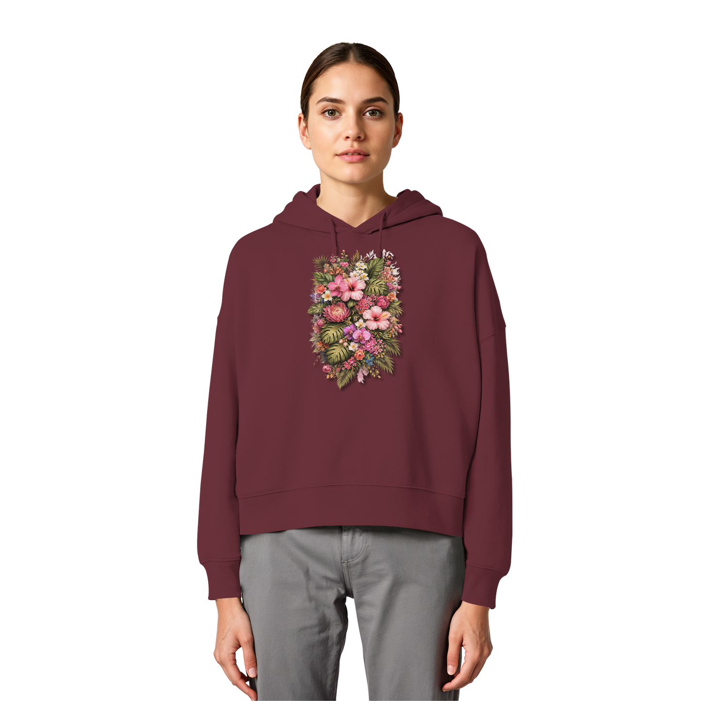 FLOWERPOWER! - Women's Organic Box Cut Hoodie
