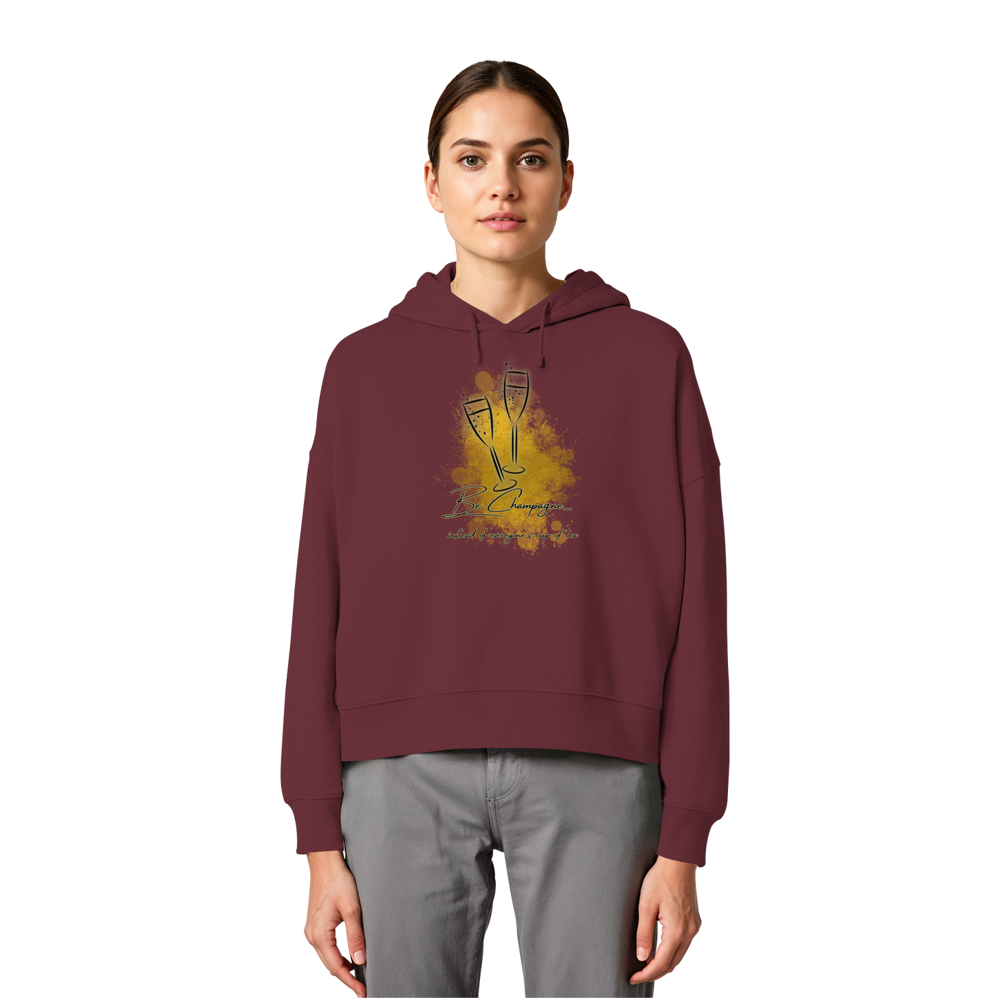 CHAMPAGNE! - Women's Organic Boxy Hoodie
