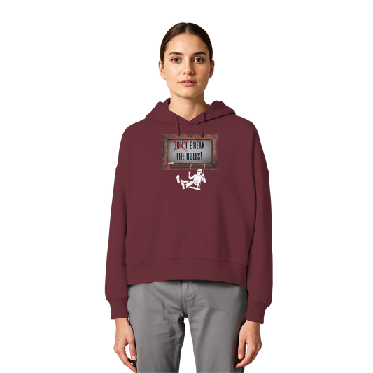 BREAKTHERULES! - Womens Organic Boxcut Hoodie