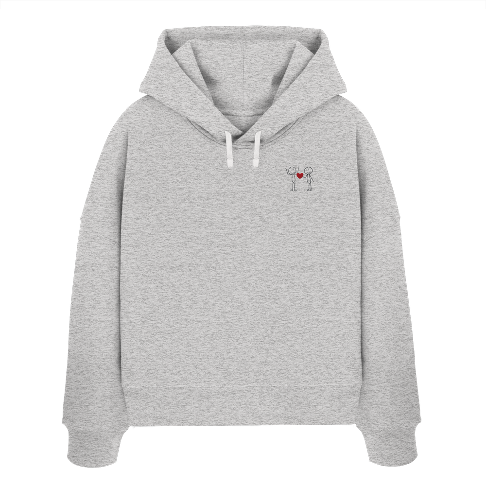 STICKFIGURELOVE!  (Stick) - Womens Organic Boxcut Hoodie