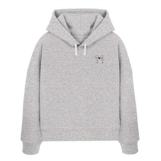 STICKFIGURELOVE!  (Stick) - Womens Organic Boxcut Hoodie