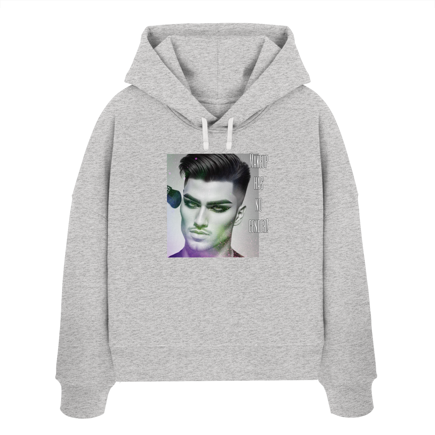 MAKEUPHASNOGENDER! - Womens Organic Boxcut Hoodie