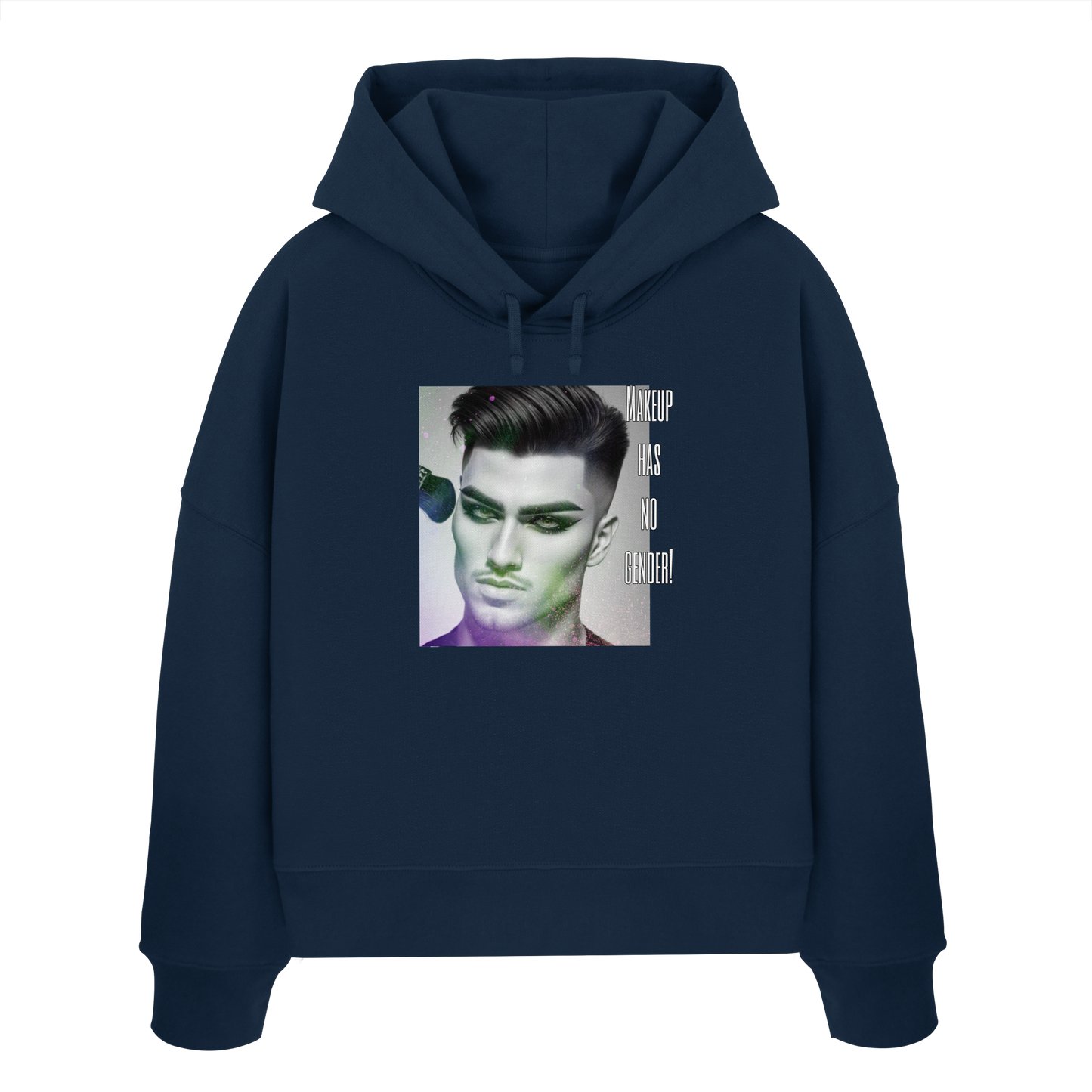 MAKEUPHASNOGENDER! - Womens Organic Boxcut Hoodie
