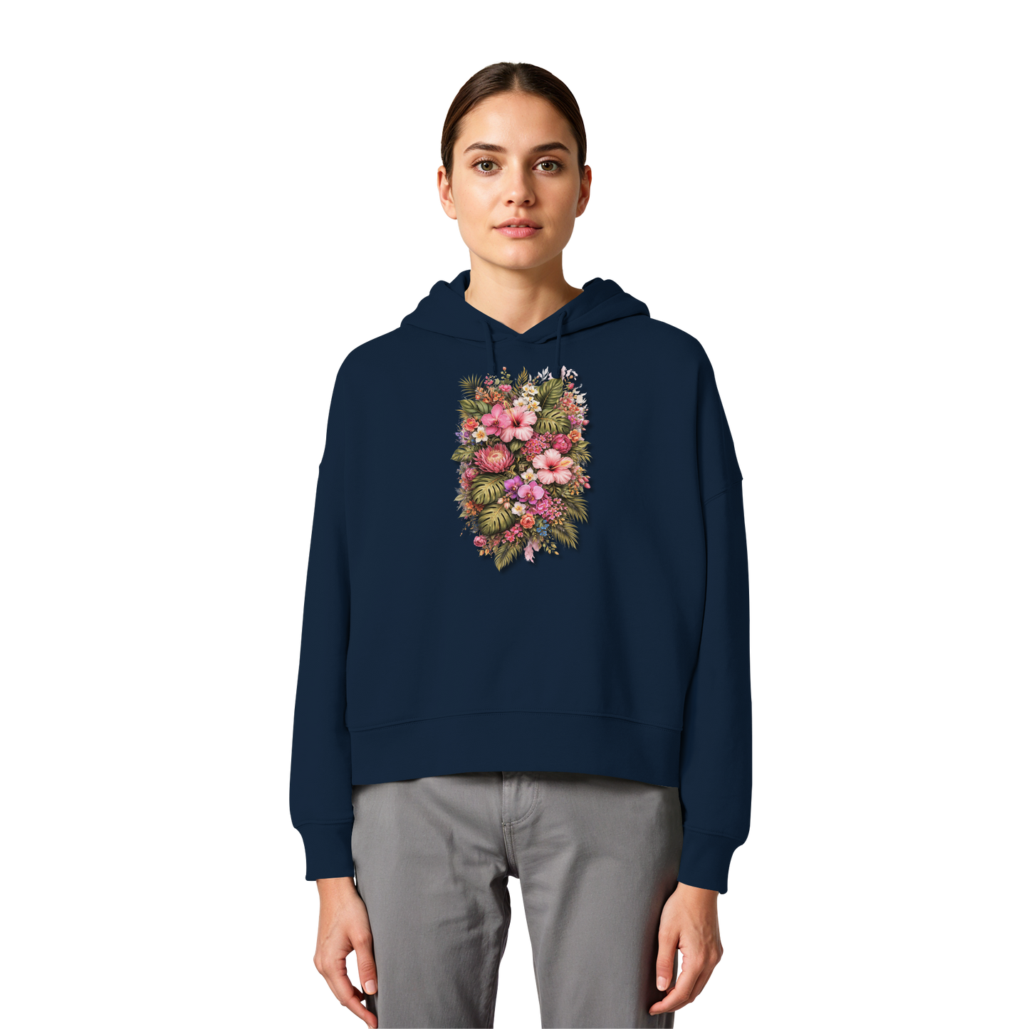 FLOWERPOWER! - Women's Organic Box Cut Hoodie