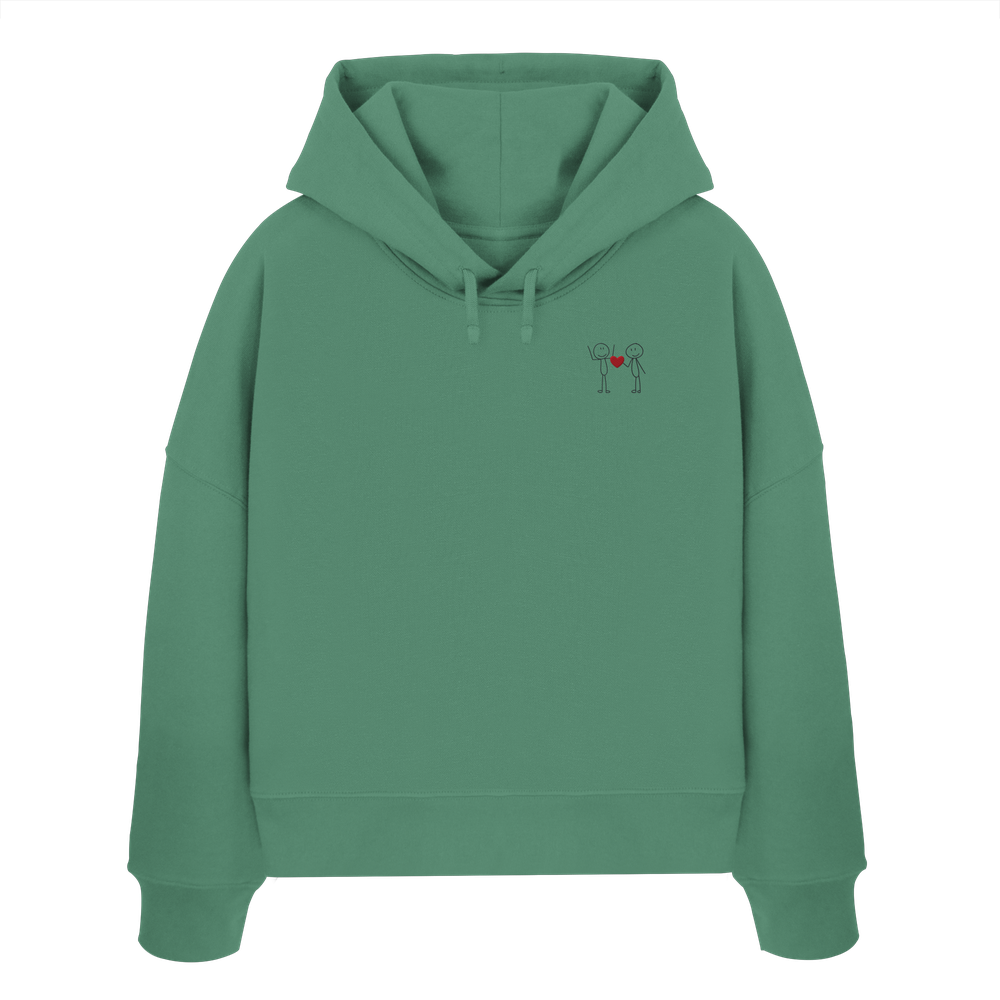 STICKFIGURELOVE!  (Stick) - Womens Organic Boxcut Hoodie