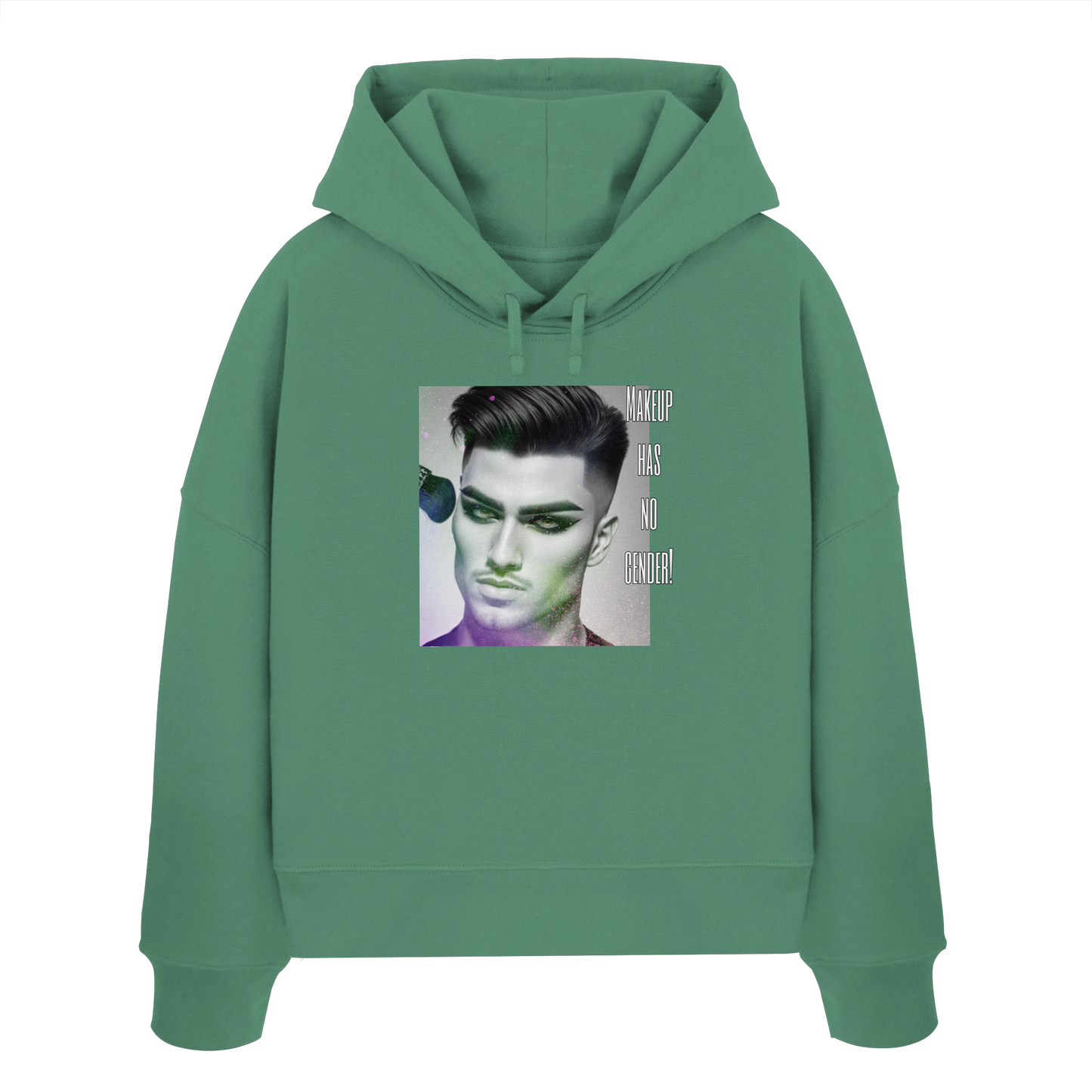 MAKEUPHASNOGENDER! - Womens Organic Boxcut Hoodie