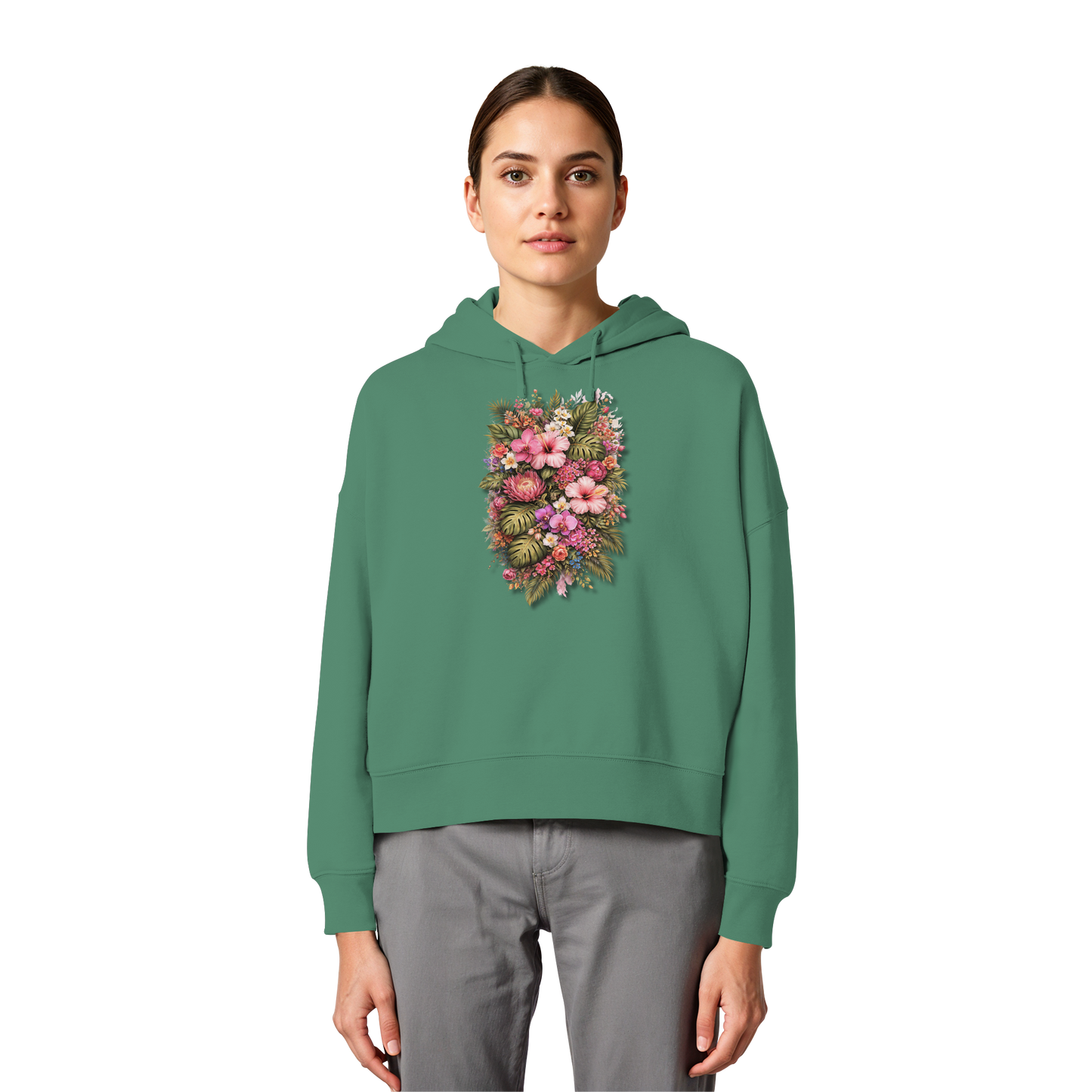 FLOWERPOWER! - Women's Organic Box Cut Hoodie