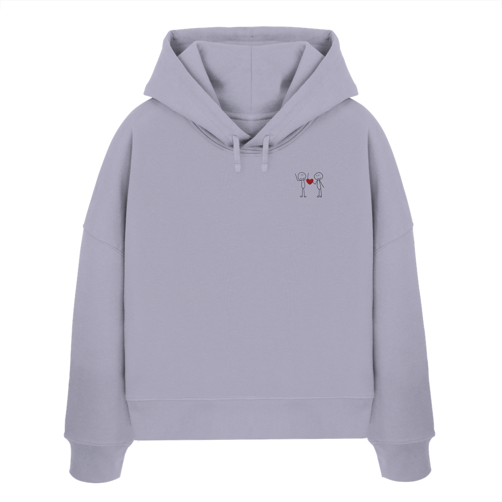 STICKFIGURELOVE!  (Stick) - Womens Organic Boxcut Hoodie