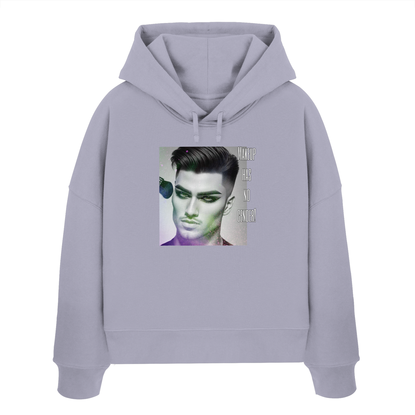 MAKEUPHASNOGENDER! - Womens Organic Boxcut Hoodie