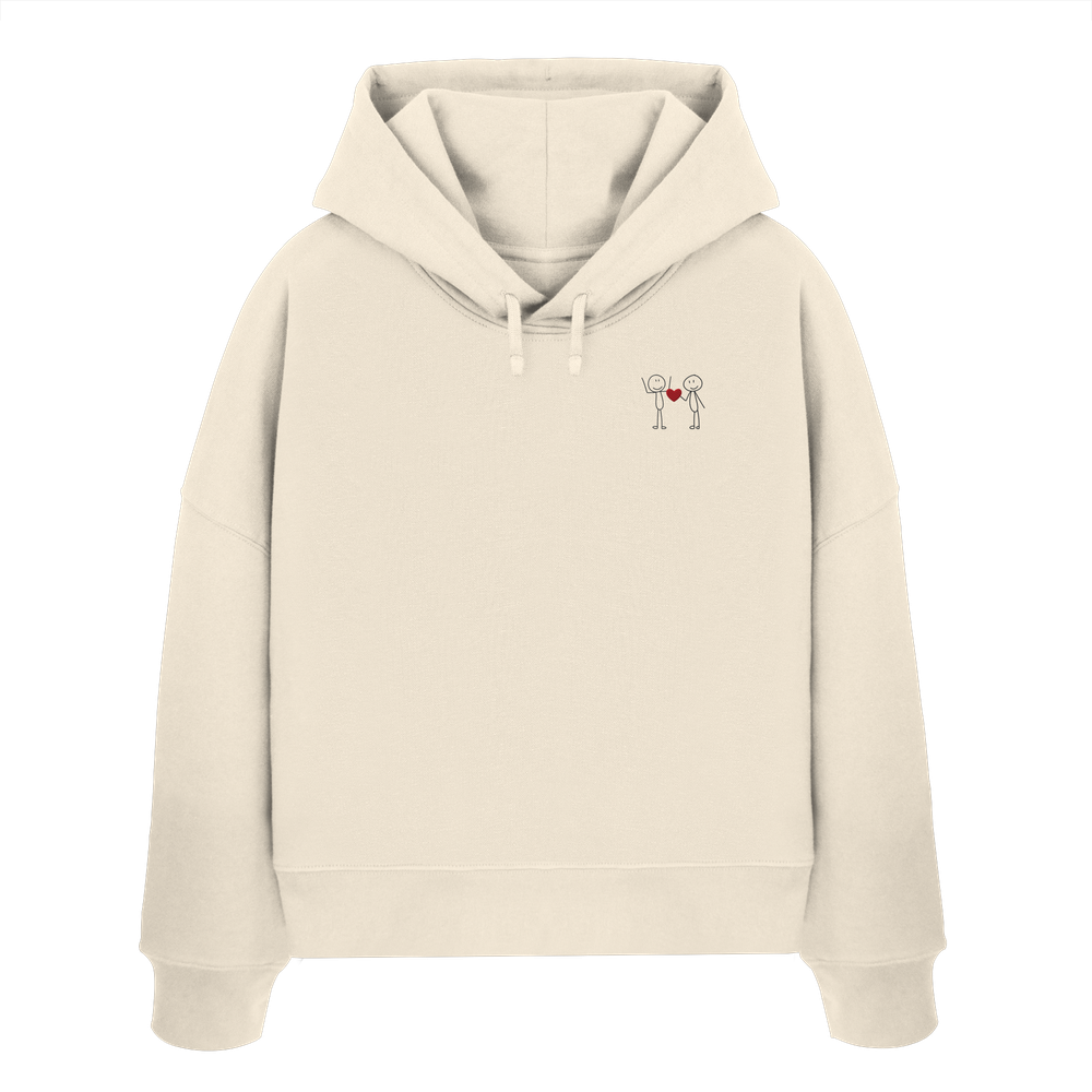 STICKFIGURELOVE!  (Stick) - Womens Organic Boxcut Hoodie