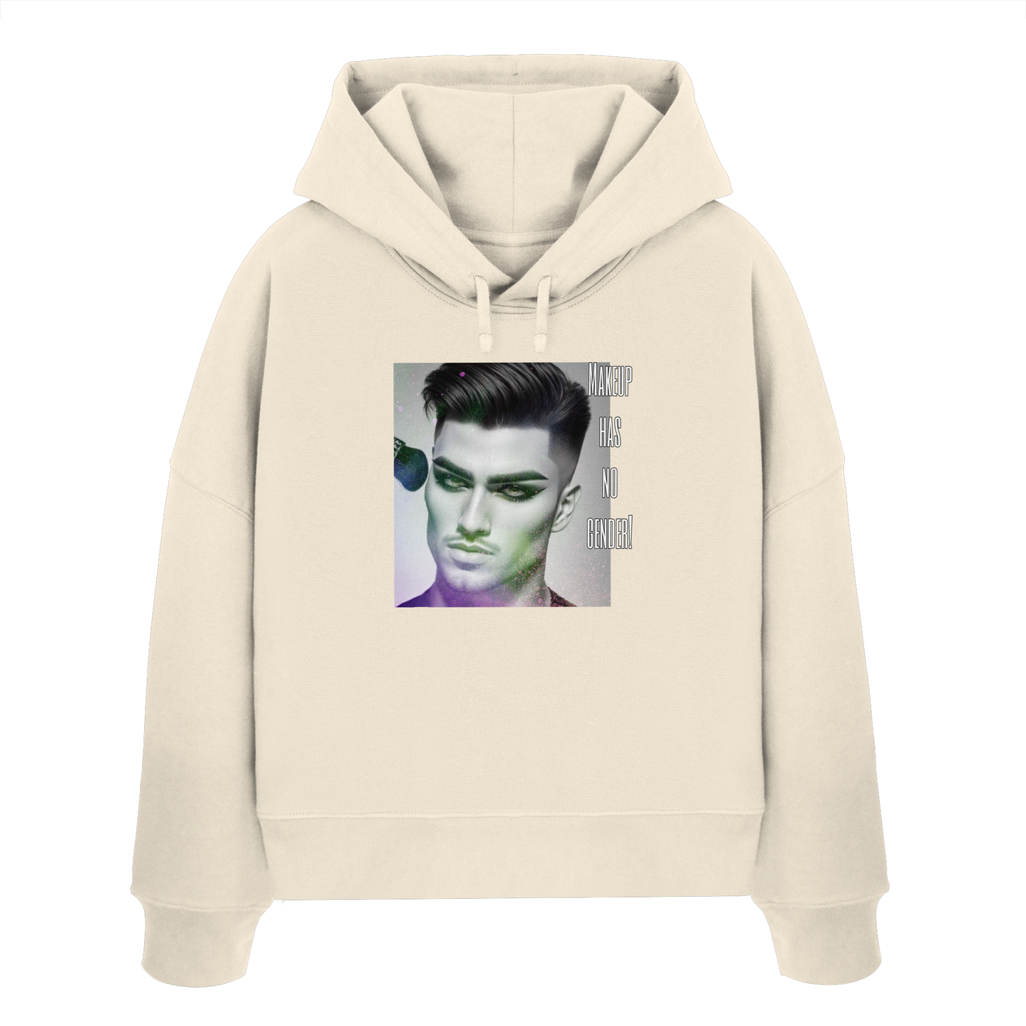 MAKEUPHASNOGENDER! - Womens Organic Boxcut Hoodie