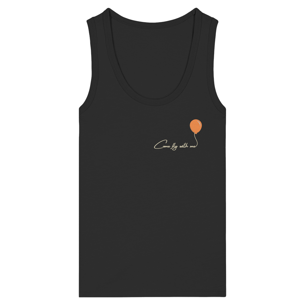 COMEFLYWITHME! (Stick) - Women's Organic Fitted Tank Top