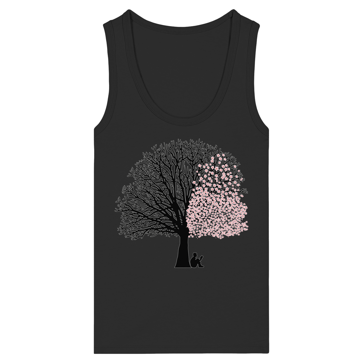 CHERRY BLOSSOM SHADOWS! - Women's Organic Fitted Tank Top