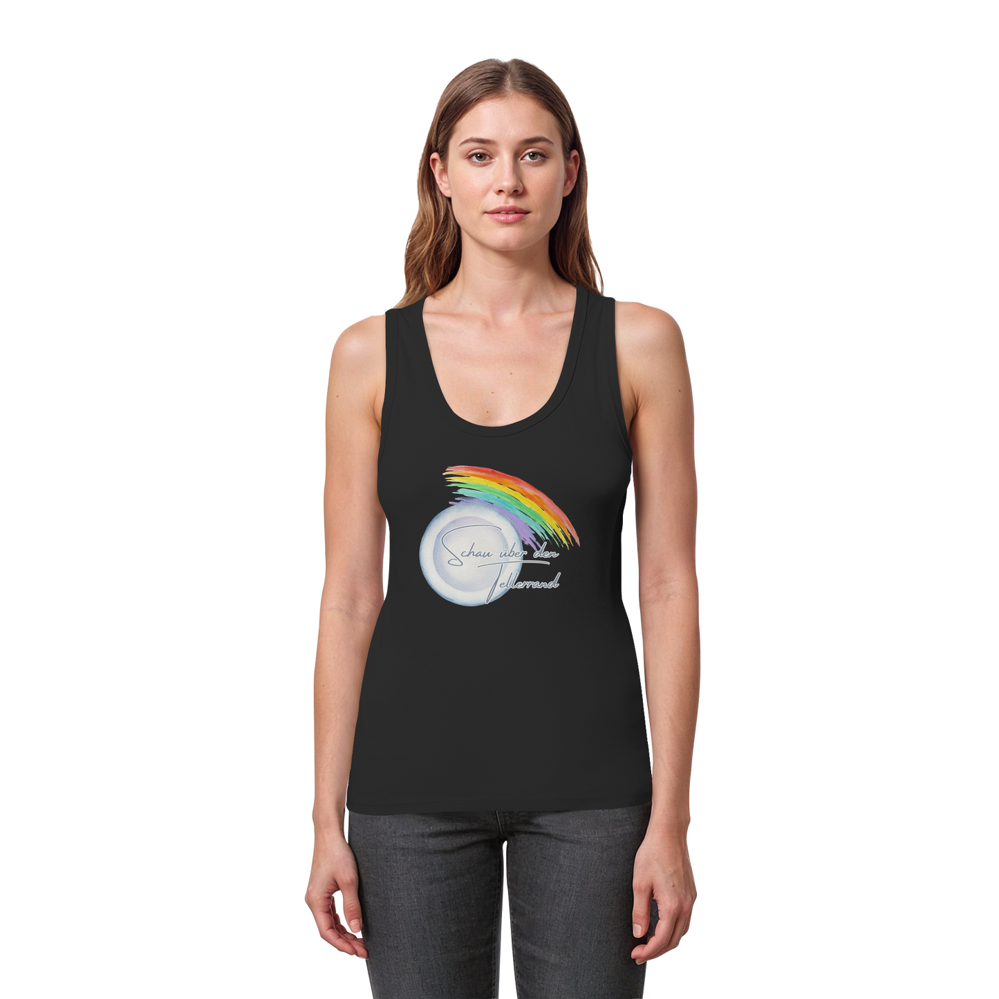 LOOK BEYOND THE HORIZON! - Women's Organic Fitted Tank Top