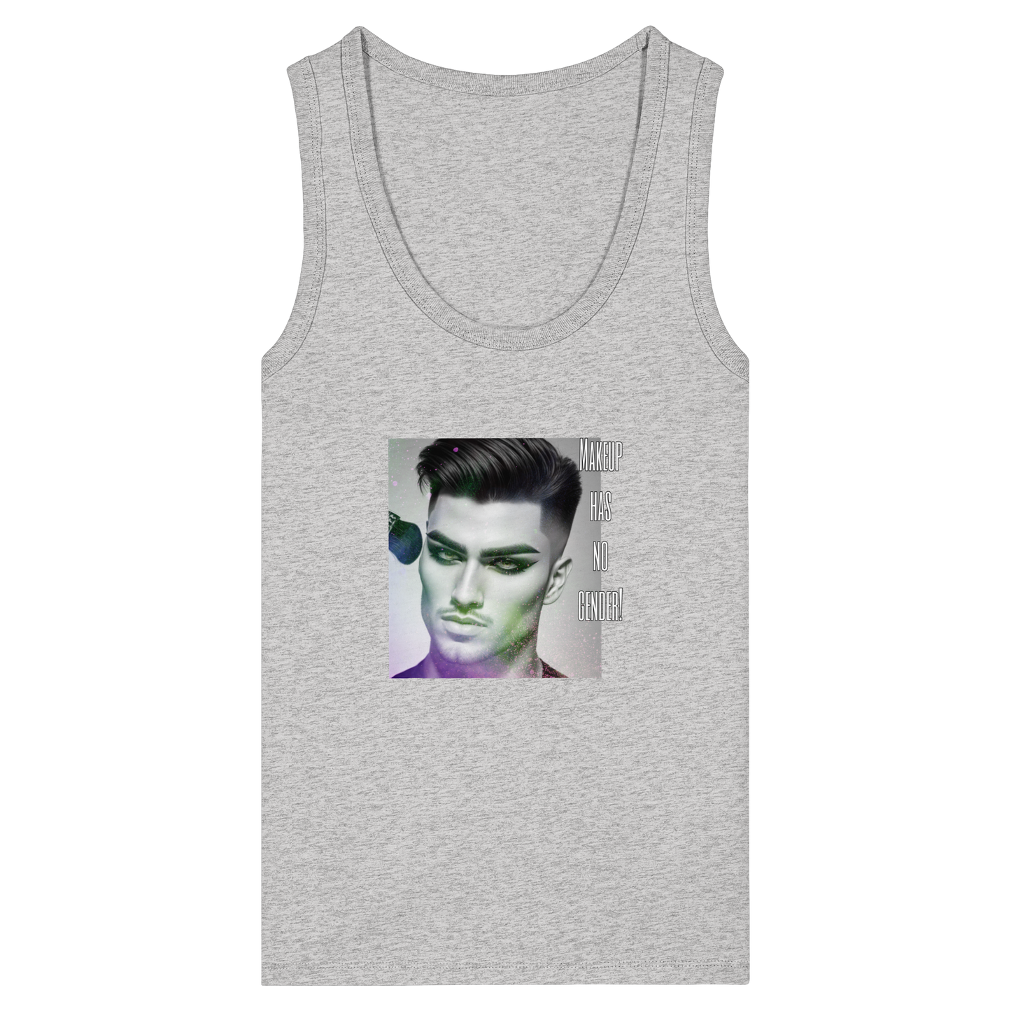 MAKEUPHASNOGENDER! - Women's Organic Fitted Tank Top